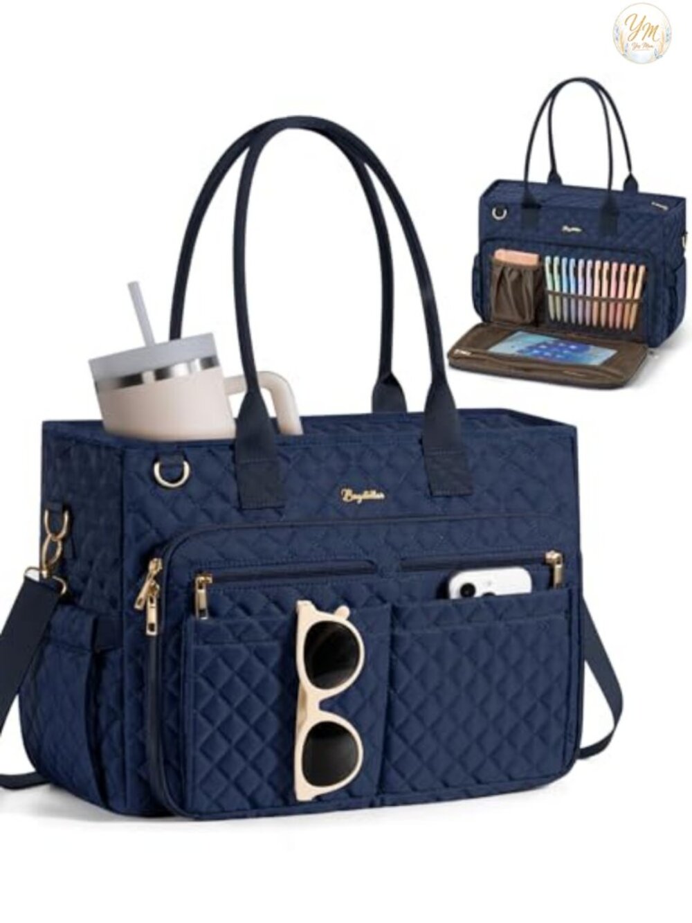 15.6" Laptop Tote Bag Work Bag Polyester Teacher Nurse Bag
